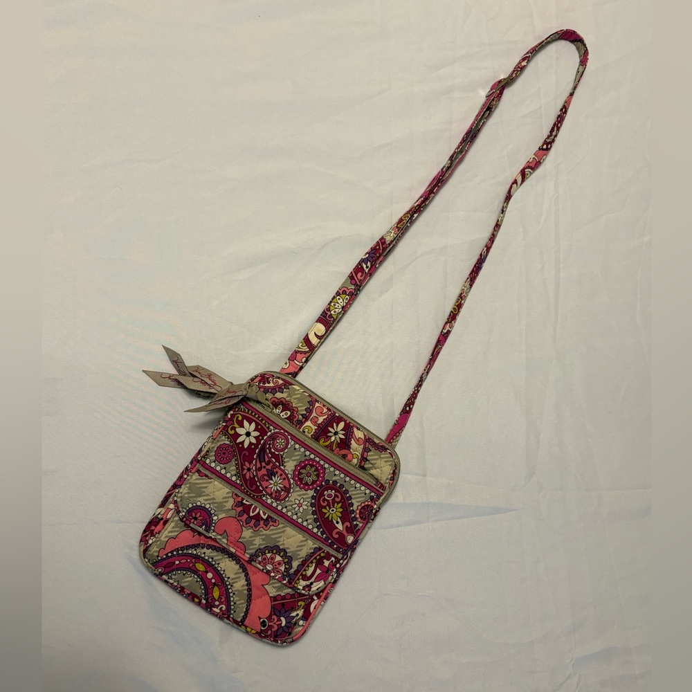 Vera Bradley Pink Paisley Quilted Crossbody